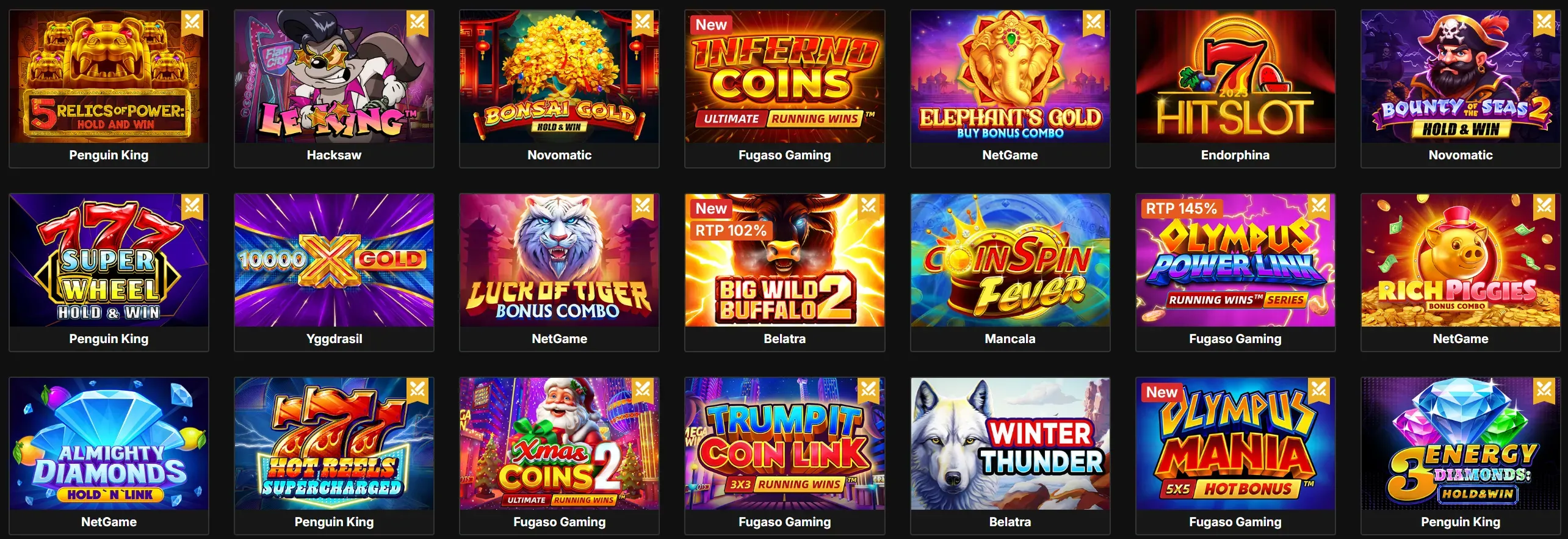 Olymposwin Casino jackpot games