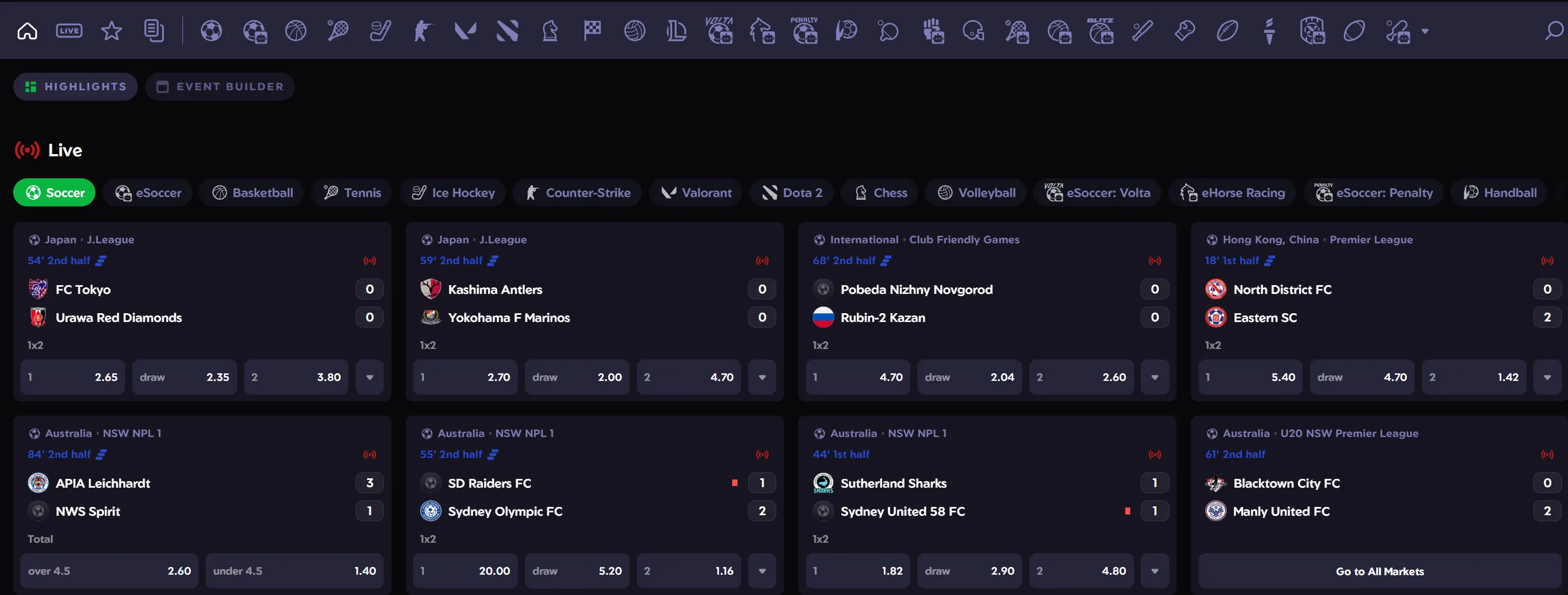 Olymposwin Casino sportsbook overzicht